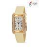 Square Cream Color Analogue Girls Watch