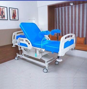 White And Blue Birthing Bed Motorized