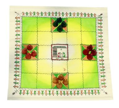 Multi Handpainted Cloth Traditional Board Game Chowkabara