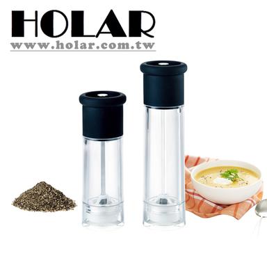 Black Clear Body Acrylic Pepper Mill With Ceramic Grinder Size: 6.5"H / 8"H