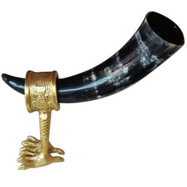 Polished Horn with Metal Stand