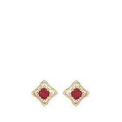 Thai Ruby Earrings With Diamond