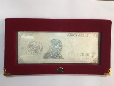 Silver Currency 2000rs Note With Velvet Cover