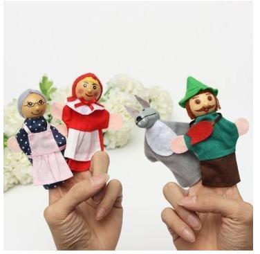 Red Riding Hood Story Wooden Finger Puppets Size: Available In Multiple Size