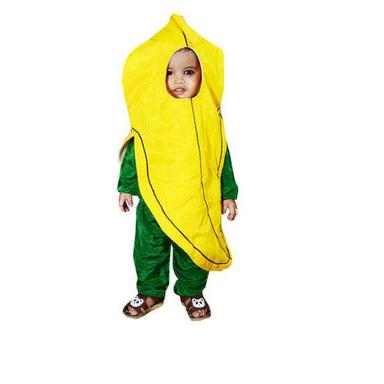 Yellow Color Kids Banana Dress Age Group: 5-6 Years