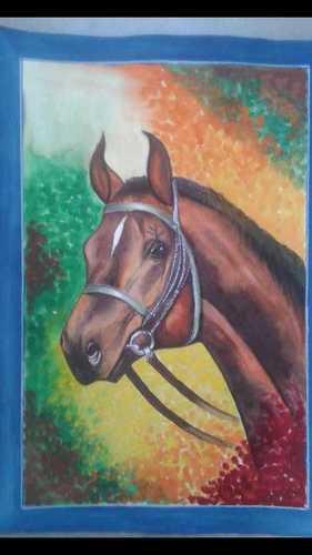 Water Colour And Poster Color Horse Painting Size: A2 (1.9*1.5Feets)