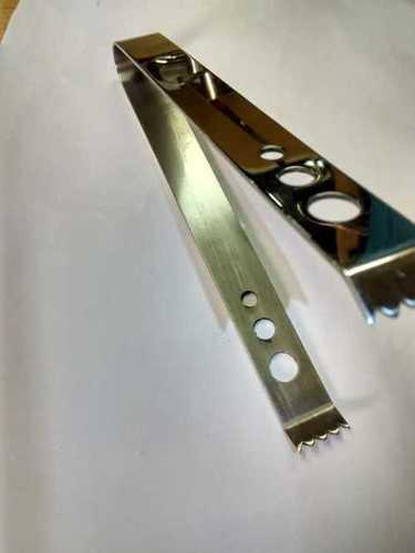 Silver Stainless Steel Ice Tong