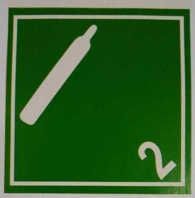 Acrylic Green Color Hazardous Label