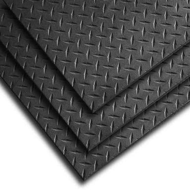 Blacks Plain Texture Rubber Tile