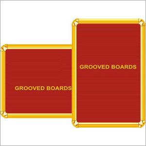 Golden Grooved Felt Notice Boards