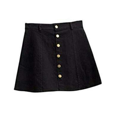 Satin Black Color Short Skirt