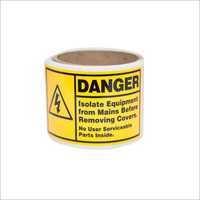 Yellow Safe Warning Paper Label Thickness: 0.5 Millimeter (Mm)