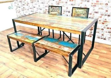 Handmade Traditional Reclaimed Solid Wood Dining Set