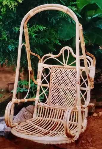 Brown Polished Cane Swing Chairs