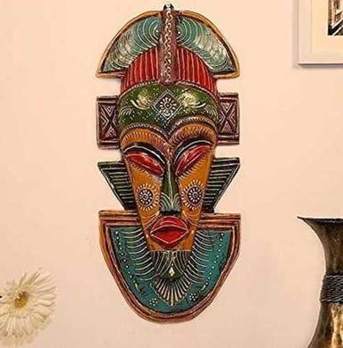 Multicolor Wooden Decorative Mask Wall Decor
