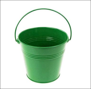 Green Light Weight Galvanised Metal Bucket