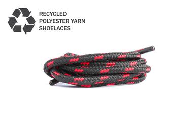 Black And Red Recycled Polyester Yarn Laces