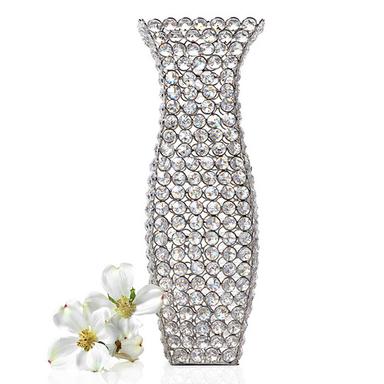 Decorative Crystal Flower Vase Height: 15 Inch (In)