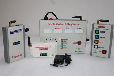 White Wireless Forklift Remote Calling System