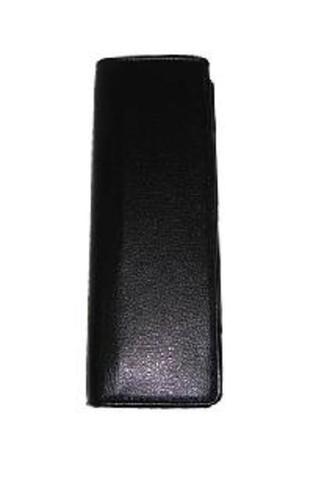 Plain Black Leather Keyring Cases