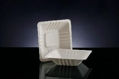 Plastic White Biodegradable Square Bowl
