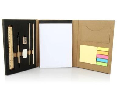 Eco Friendly 3 Fold Notebook With Wooden Stationary Set