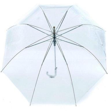 Rainy 23 Inches Transparent Plastic Folding Umbrella