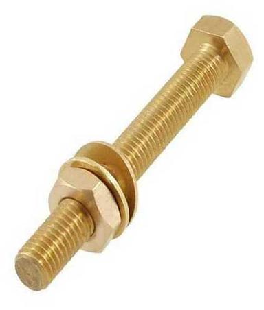 Round Brass Bolt With Polished