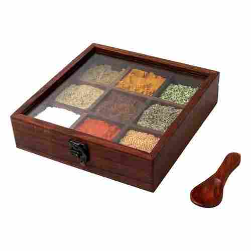 Wooden Spice Box Set