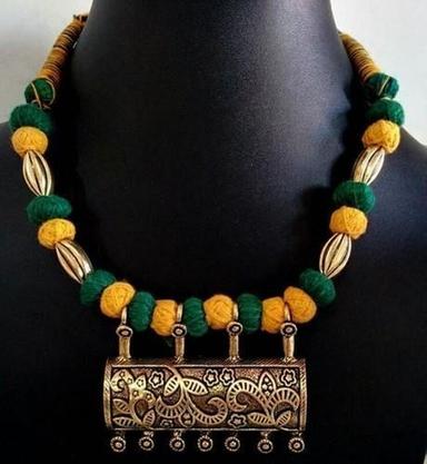 Ancient Handcrafted Thread Brass Necklace Gender: Women