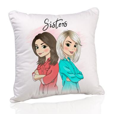 As Per Customer'S Requirements Sister Love Personalized Cushion For Gift