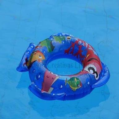 Assorted Colors & Clear Vinyl Inflatable Pool Fish Ring
