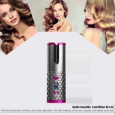 Pink Automatic Hair Curling Machine