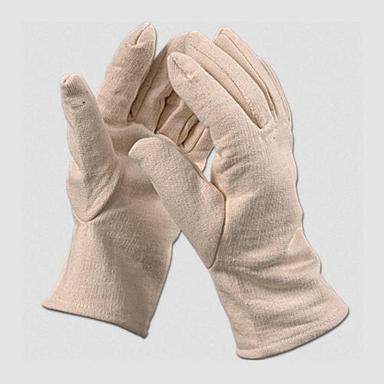Washable White Reusable Unbleached Single Double Stitch Cotton Knitted Hosiery Safety Hand Gloves
