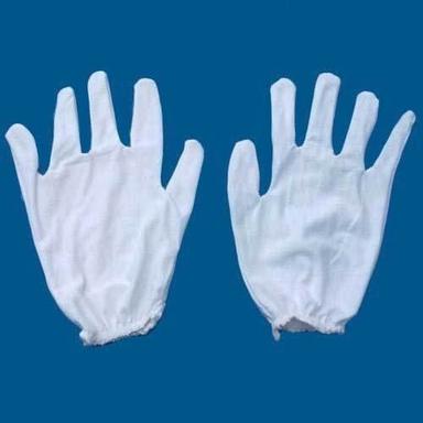 Plain Reusable Washable White Cotton Hosiery Free Size Safety Full Finger Hand Gloves For Home Driving