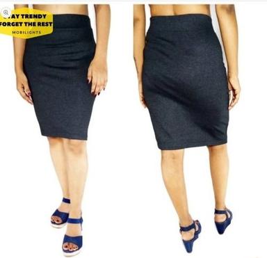 Casual Wear Regular Fit Skin-Friendly Breathable Readymade Plain Short Skirt for Ladies