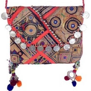 Moisture Proof Customize Size Multi Colored Cotton Fabric Traditional Indian Handmade Women Lady Bag