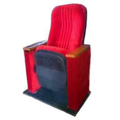 Red Auto Foldable Two Legs Tip Up With Writing Pad Auditorium Chair For Auditorium