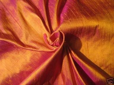 Fast Colors Fade Resistant Colorfastness Polyester Dupion Dyed Orange Dress Fabric