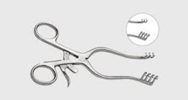 Manual Stainless Steel Retractors 5.5 Inch Blunt 3X4 Teeth Grip Lock Ring Handles
