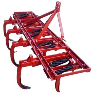 Red Color Coated Mild Steel 9 Tynes Starking Heavy Duty Spring Loaded Tractor Cultivator