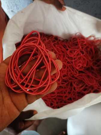 Red Premium Quality Center Line Rubber Bands