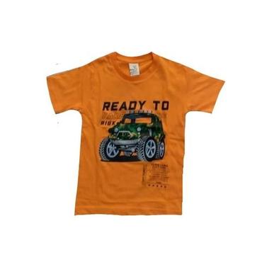 Orange Printed Cotton Hosiery Summer Wear Kids Baby Half Sleeves T-Shirts Age Group: 0-2 Years