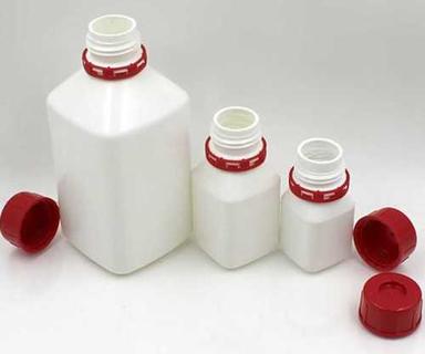 25 ml to 1000 ml White HDPE Seal Bottles With Red Caps With Screw Cap