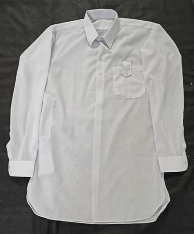 Washable 100 Percent Cotton Polyester Causual Mens White Full Hand Sleeves Light Weight And Comfortable 