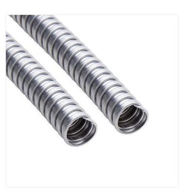 Silver Long Lasting Durable Round Shape Stainless Steel Flexible Conduit Pipe Tube, Size 6Mm, Thickness 2Mm
