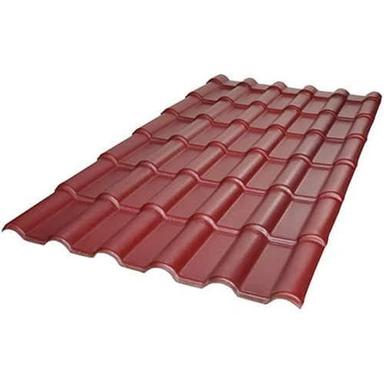 Corrosion Resistant And Water Proof Maroon Coated Metal Roofing Sheet For Residential And Commercial Use Length: 15  Meter (M)