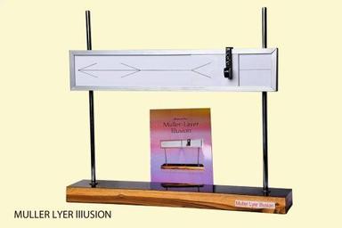 Multicolor Wooden And Metal Muller Lyer Illusion For To Study The Phenomenon Of Optical Illusion