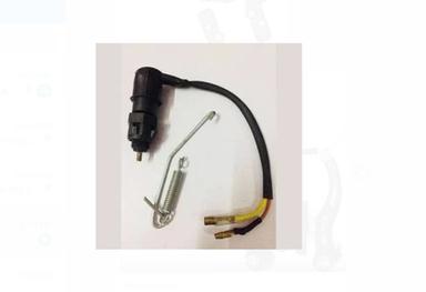 Black Brake Light Switch, 12 Max Voltage, Plastic Material, Application For Motorcycle 