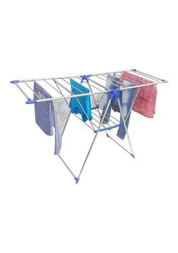 Silver & Blue 100% Corrosion Free Stainless Steel Butterfly Cloth Drying Stand